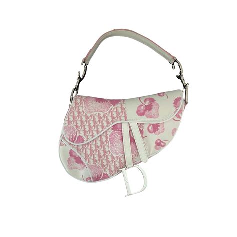 dior saddle bag pink floral|dior cherry blossom saddle bag.